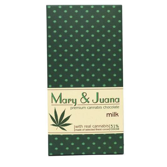 Mary & Juana premium cannabis mlečna čokolada