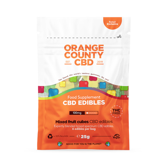 Orange County CBD Cubes  100 mg CBD, 6 kom., 25 g